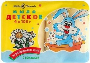 Туалетное мыло Детское блок 4*100г Ромашка