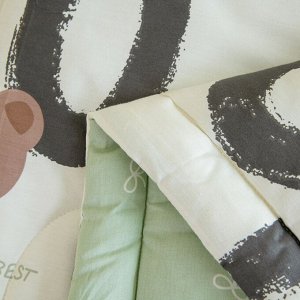 Комплект постельного белья Сатин с Одеялом Young 100% хлопок на резинке OBKR018