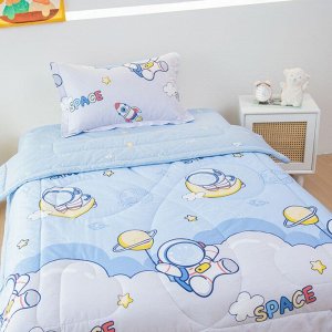 Комплект постельного белья Сатин с Одеялом Young 100% хлопок на резинке OBKR020