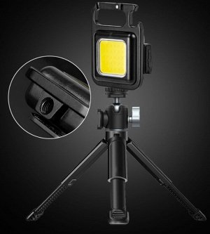 Фонарик-брелок-мини USB с треногой для дома и туризма, 6х4,5х2,5
