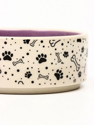 Миска керамическая "Smile Dog", 200 мл, 10,5 х 4 см