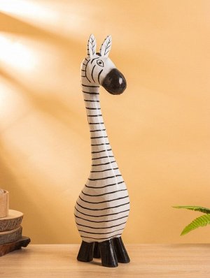 Сувенир «Зебра», 13x7x50 см, дерево, чёрно-белый