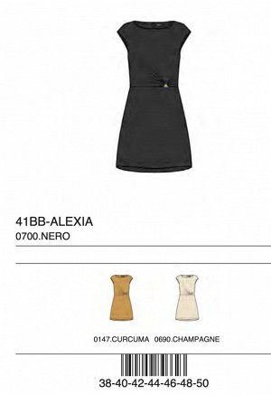 Платье ABITO CORTO M/CORTA C/ELEMENTO METALLICO  TESSUTO JERSEY CREPE
100%POLIESTERE