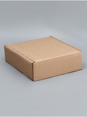 Коробка складная 21х21х7 см крафт