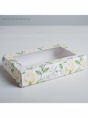 Коробка кондитерская 20 х12 х4 см Flowers для сырников