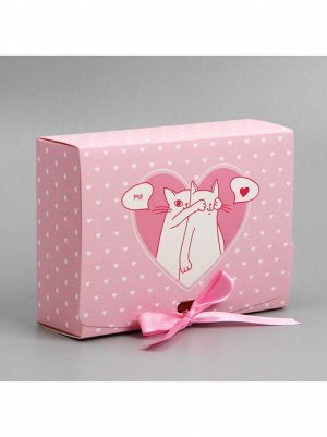 Коробка складная 16,5 х12,5 х5 см Счастье рядом