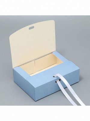 Коробка складная 16,5х12,5х5 см цвет голубой