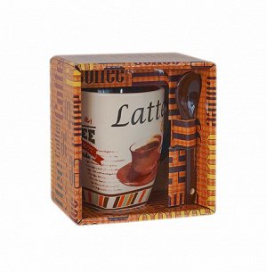 Кружка "Latte" 360мл с ложкой, в п.у. KRSCD008-3270-2 ВЭД
