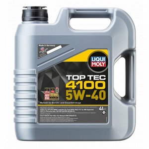 Масло моторное Liqui Moly Top Tec 4100 5w40, синтетическое, API SN, ACEA C3, универсальное, 4л, арт. 7547/2195