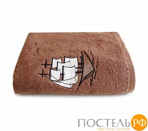 ФРЕГАТ 50*90 коричневое полотенце махровое