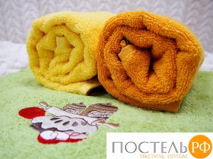 ШАРЛОТТА 30*50 оранжевое полотенце хлопок 100% 420 гр/кв.м