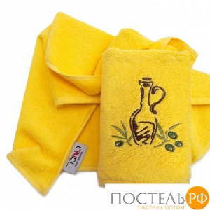 ПРИМА 30*50 желтое полотенце хлопок 100% 420 гр/кв.м