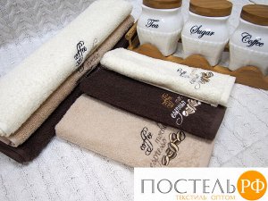 ЭСПРЕССО 30*50 темно-коричневое полотенце хлопок 100% 420 гр/кв.м