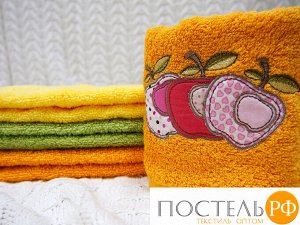 ЯБЛОЧКО 40*60 оранжевое полотенце хлопок 100% 420 гр/кв.м