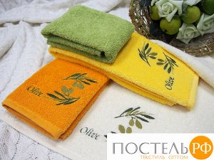 ОЛИВА 30*50 оранжевое полотенце хлопок 100% 420 гр/кв.м