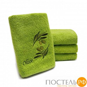 ОЛИВА 30*50 зеленое полотенце хлопок 100% 420 гр/кв.м