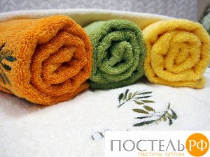 ОЛИВА 30*50 оранжевое полотенце хлопок 100% 420 гр/кв.м