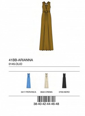 Платье ABITO LUNGO SCOLLO V C/ELEMENTO METALLICO TESSUTO JERSEY LUCIDO
