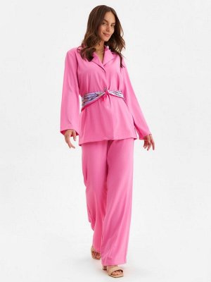 Костюм женский (жакет, брюки) MINAKU: Green trend, ярко-розовый