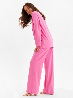 Костюм женский (жакет, брюки) MINAKU: Green trend, ярко-розовый