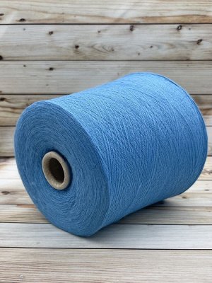 Пряжа для вязания 50 гр, Top cashmere 100% кашемир гребенной 2400м/100г  Azzurro (ярко-голубой)