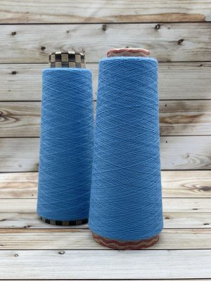 Пряжа для вязания 50 гр, Top cashmere 100% кашемир гребенной 2400м/100г  Azzurro (ярко-голубой)