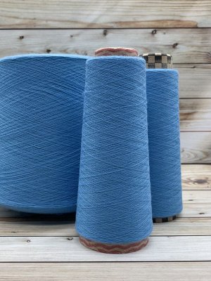 Пряжа для вязания 50 гр, Top cashmere 100% кашемир гребенной 2400м/100г  Azzurro (ярко-голубой)
