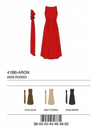 Платье ABITO MIDI S/MANICHE +CINTURA E FIORE SURPOSE TESSUTO COTONE SATIN
100%COTONE