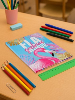Дневник школьный для 1-11 классов, «Фламинго», твёрдая обложка 7БЦ, глянцевая ламинация, 40 листов
