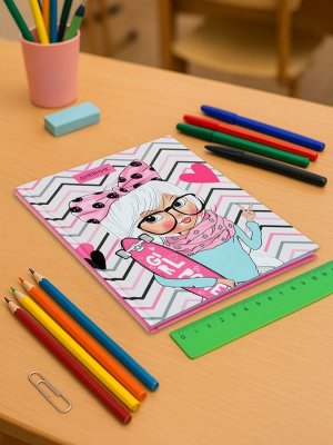 Дневник школьный для 1-11 классов, «Девочка со скейтом», твёрдая обложка 7БЦ, глянцевая ламинация, 40 листов