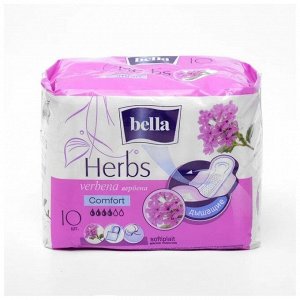 Прокладки Белла Herbs Comfort дышащие №10 с крыльями (Вербена) 4348