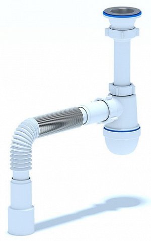 Сифон для мойки АНИ 1"1/2*40 с гиб. труб. 40/50 C0115