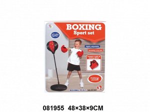 Набор для бокса (груша на стойке,перчатки), в кор. 48*38*9 см.