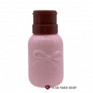 Помпа с бантом розовая 200ml