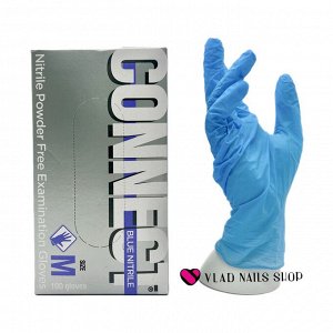 Перчатки нитриловые CONNECT голубые M 50пар