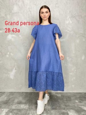 Женское платье. Ткань лен ( с карманами) Размер: 3XL(50-52),4XL(52-54),5XL(54-56),6XL(56-58)