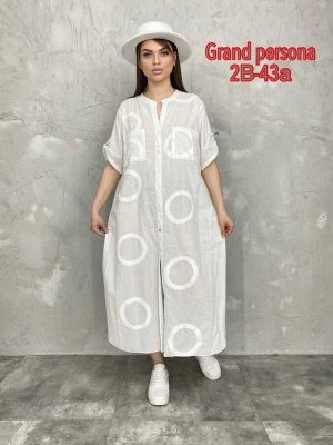 Женское платье. Ткань: хлопок тонкая Размер: 3XL(50-52),4XL(52-54),5XL(54-56),6XL(56-58),7XL(58-60)