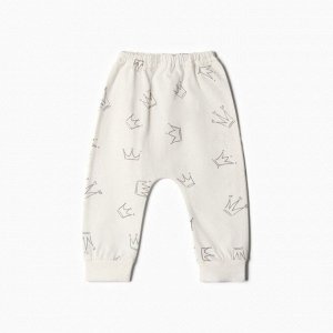 Ползунки Bloom Baby Короны, см, молочный