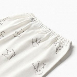 Ползунки Bloom Baby Короны, см, молочный