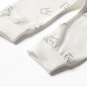 Ползунки Bloom Baby Короны, см, молочный