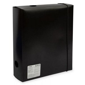Папка-короб пластиковый  75 мм А4 Classic на резинке 0.7мм песок черный EC2124121 Expert Complete