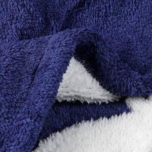 Плед 1.5-спальный, 150х200 см, микрофибра, 100% полиэстер, Silvano, Пушистый комфорт, Белые сердечки