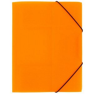 Папка на резинке А4 PRISMA NEON EC210400012 оранжевая 35мм 600мкм эффект 3D Expert Complete