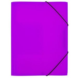 Папка на резинке А4 PRISMA NEON EC210400022 пурпурная 35мм 600мкм эффект 3D Expert Complete