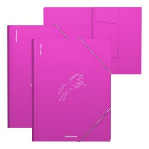 Папка на резинке А4 59796 Neon Animal розовая ассорти ErichKrause
