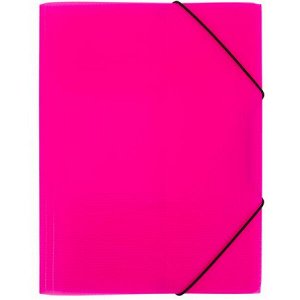 Папка на резинке А4 PRISMA NEON EC210400013 розовая 35мм 600мкм эффект 3D Expert Complete