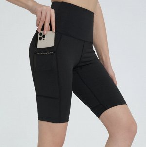 Спортивные быстросохнущие дышащие короткие штаны для фитнеса, черный