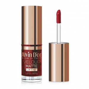 ALVIN D'OR AD-54 Тинт для губ стойкий с матовым финишем velour matt lip tint long lasting (тон 02 (вишня))