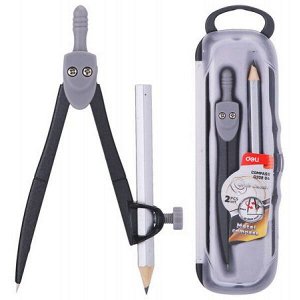 Циркуль металлический EG20804 + карандаш (1204987) Deli