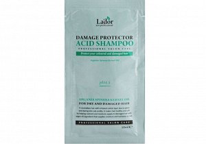 Пробник шампунь профессиональный безщёлочный с коллагеном и аргановым маслом Damaged protector acid shampoo pouch 10ml (Ю.Корея)